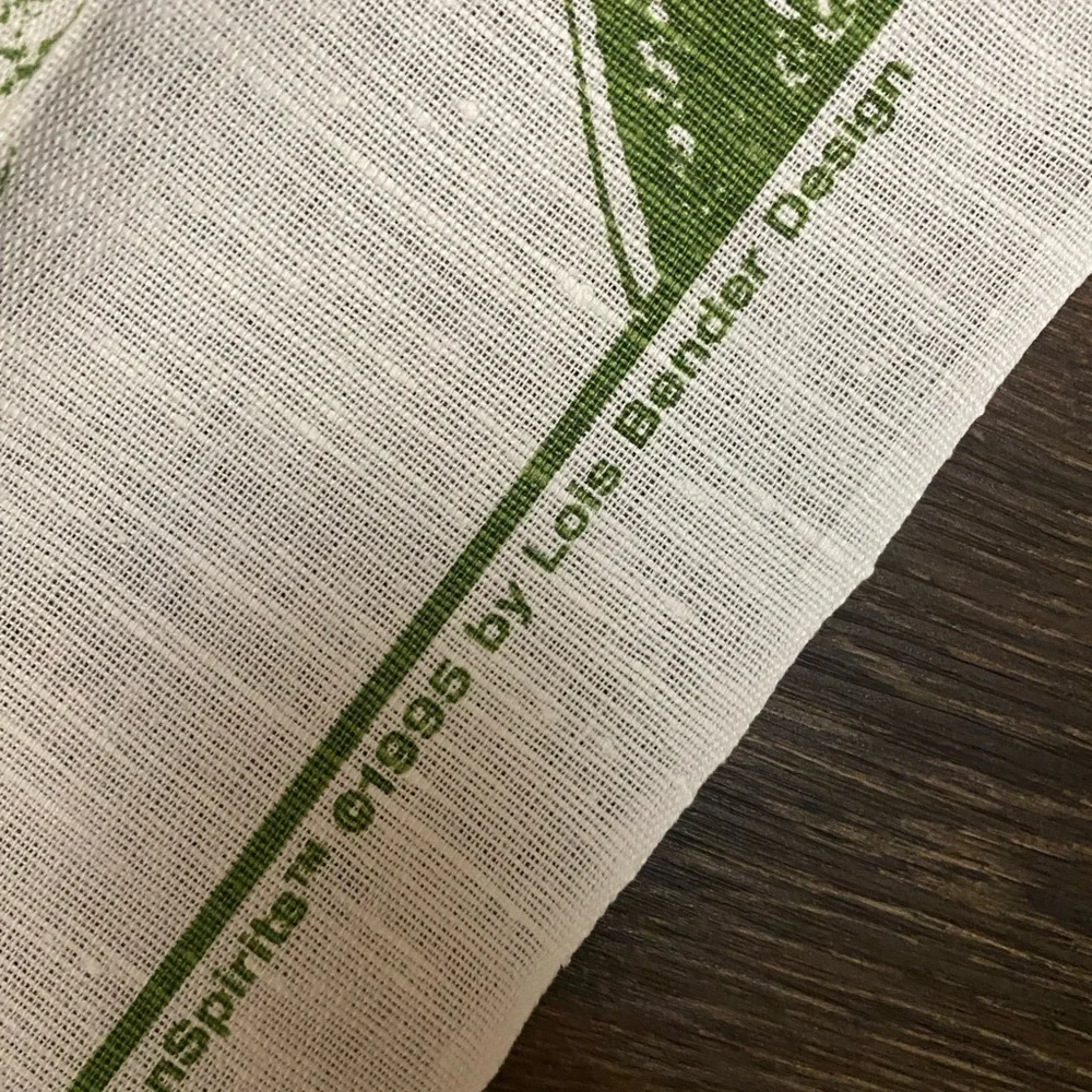 Cuisine Towels Garden Spirits 1995 Vintage Kitchen Towel Lois Bender Designs Pea
